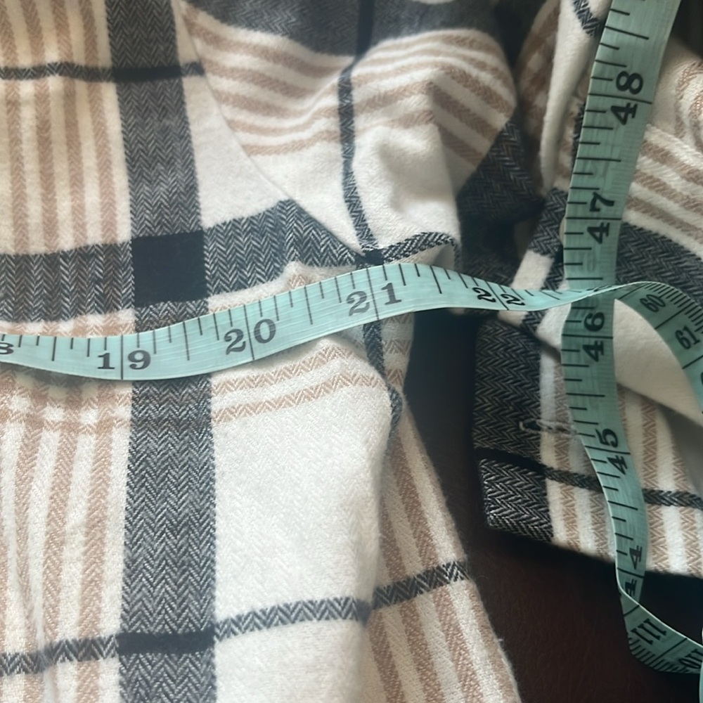 LOFT Petite Plaid Flannel Everyday Tunic Shirt Size M - Picture 5 of 11